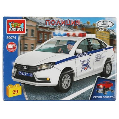 ГородМастеров Игрушка 29 ЛегкоСобрать Конструктор. Lada Vesta. Полиция/29 дет 30074-KK Россия