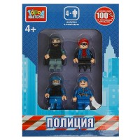 ГородМастеров Игрушка 4  Конструктор. Фигурки. Полиция 18077-KK Китай 4 штуки
