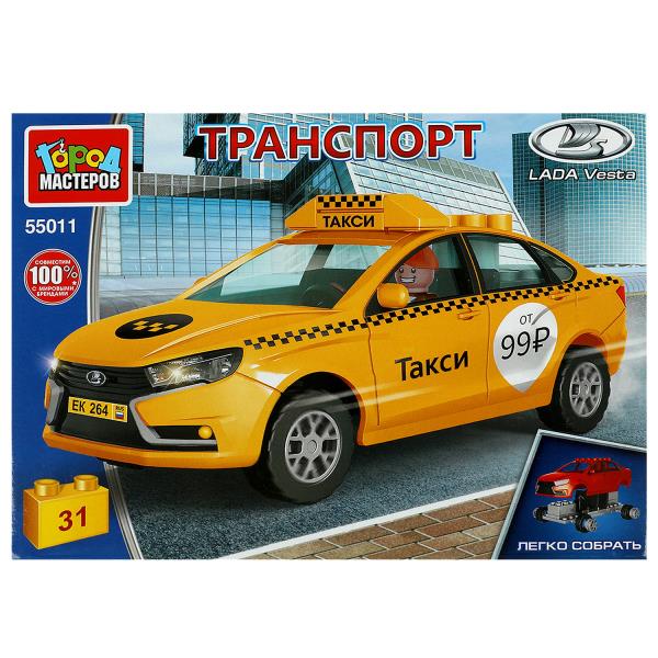 ГородМастеров Игрушка 31 ЛегкоСобрать Конструктор. Lada Vesta такси/31 дет 55011-KK Россия