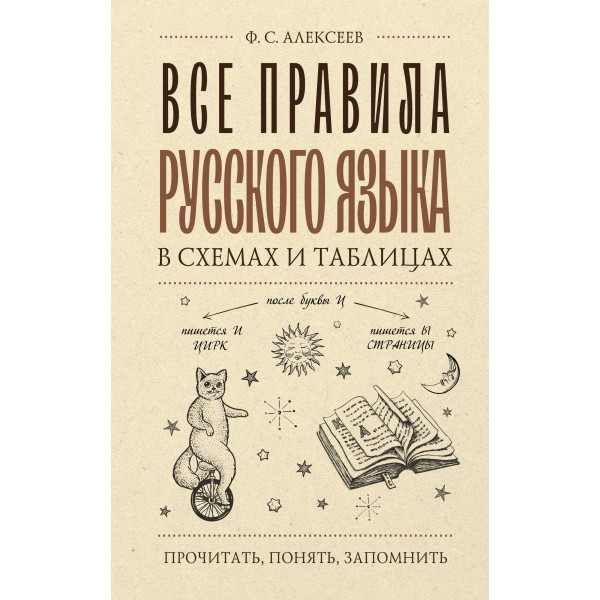 Все правила русского языка в схемах и таблицах. Справочник. Алексеев Ф.С. АСТ