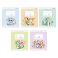 Тетрадь 12 листов А5 линия Дракончики выборочный лак 60г/м2 ТЛЛ128883 Эксмо 1/100 Тетрадь 12 листов А5 линия Дракончики выборочный лак 60г/м2 ТЛЛ128883 Эксмо 1/100