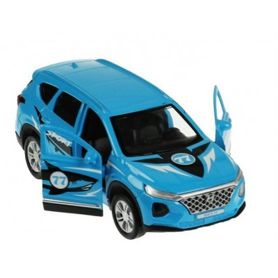 Технопарк Игрушка   Машина. Hyundai Santafe Спорт/12 см, металл, откр. двери, багаж, инерц, голубой SANTAFE2-12SRT-BU Китай