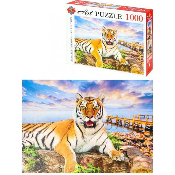 Рыжий кот Пазл 1000 Artpuzzle Хищный тигр ШТК1000-0571 Россия