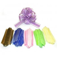 Полиграфсоюз/Бант - шар. Органза клетка/3 см/Р0939-52/ассортимент