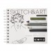 Скетчбук 60 листов А5 180х155 гребень, твердая обложка Sketch&Art пухлая бумага, софт-тач, жесткая подложка, 100г/м2 1-60-564/02 Bruno Visconti