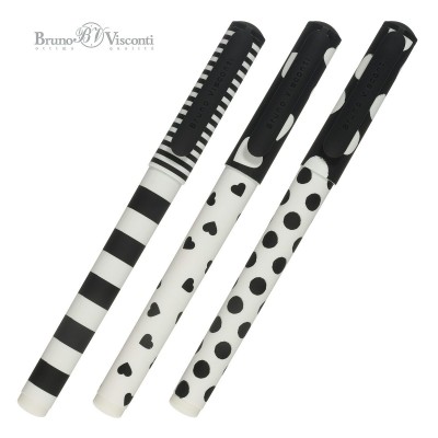 Ручка подарочная шариковая DreamWrite Black&White синяя 0,7мм в футляре 20-0264/19 Bruno Visconti 24/288