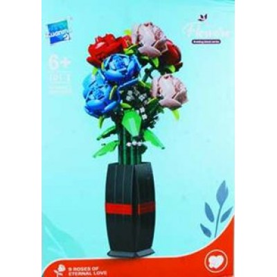 Zuanma Игрушка   Конструктор. Flowers. Букет цветных роз/101 дет KNS1683 Китай