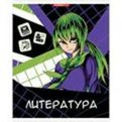 Тетрадь предметная 48 листов А5 линия Аниме Литература ламинация софт-тач 65г/м2 14263-ЕАС Academy Style 20/60