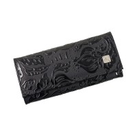 Портмоне кожа 190х90х25мм черный пион X-68-129 Премьер Портмоне кожа 190х90х25мм черный пион X-68-129 Премьер