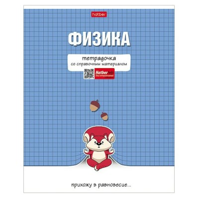 Тетрадь предметная 48 листов А5 клетка Тетрадочка Физика матовая ламинация 65г/м2 48Т5лВd1_30585 Хатбер 10/100 084574