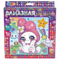 Мозаика алмазная на картоне 20х20 Кавайный зайка AM20X20-CAV2 МультиАрт