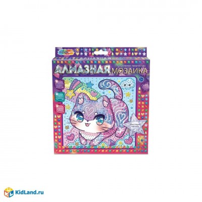 Мозаика алмазная на картоне 20х20 Радужный котик AM20X20-CAV1 МультиАрт