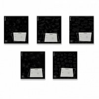 Тетрадь 12 листов А5+ 170х203 линия Black Pattern выборочный УФ-лак ассорти 60535 ErichKrause 10/280