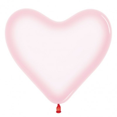Браво/Набор шаров латекс. Сердца. Розовый Pink/Пастель Кристал/S12