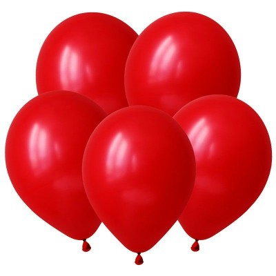 Браво/Набор шаров латекс. Красный Ruby Red/ Пастель/V12
