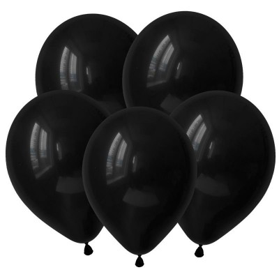 Браво/Набор шаров латекс. Черный Black/Пастель/V12
