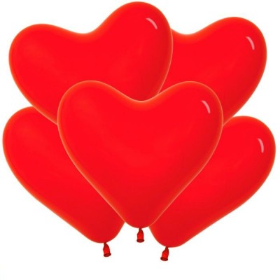 Браво/Набор шаров латекс. Красный Сердца Red Heart/Пастель/KL 10