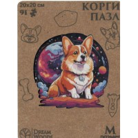 DreamWoods Пазл 91 ФигурнПазлы Корги/деревянные P-046 Россия