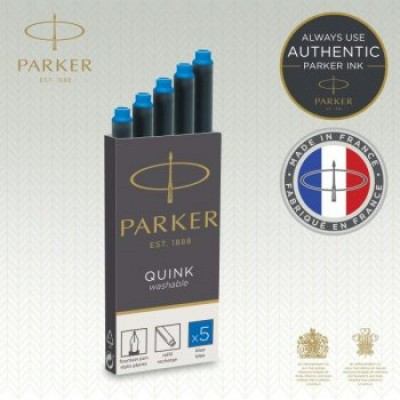 Ампула для ручек чернила синяя смывающаяся Parker Quink Z11 CW1950383 1829343 Parker (ЦЕНА ЗА 1ШТ)
