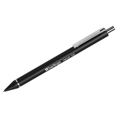Ручка гелевая автоматическая Velvet черная 0,5мм прорезиненный корпус CGm_50065 Berlingo  340070