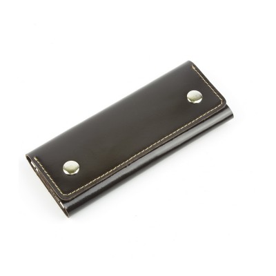 Футляр для ключей K-903 коричневый темный  гладкий - 88 Премьер 152х60х15 мм