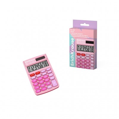 Калькулятор 8-разрядный карманный Pastel розовый PC-101 62007 ErichKrause 40/80