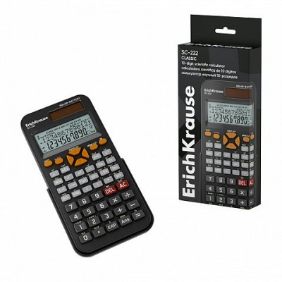 Калькулятор 10-разрядный Научный Classic черный SC-222 62005 ErichKrause
