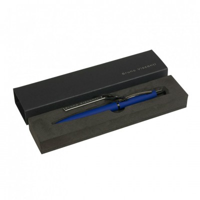 Ручка подарочная шариковая автоматическя San Remo синяя 1,0мм металлический корпус синий в черном футляре 20-0249-03/09 Bruno Visconti