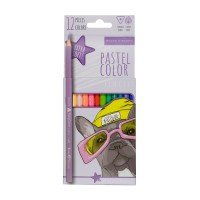 Карандаши цветные 12шт EasyColor пастельные 3-гранные, деревянные 30-0131 Bruno Visconti 12/240