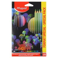 Карандаши цветные 18шт Deepsea Paradise 3-гранные, деревянные, в картонной коробке 831704 Maped Карандаши цветные 18шт Deepsea Paradise 3-гранные, деревянные, в картонной коробке 831704 Maped