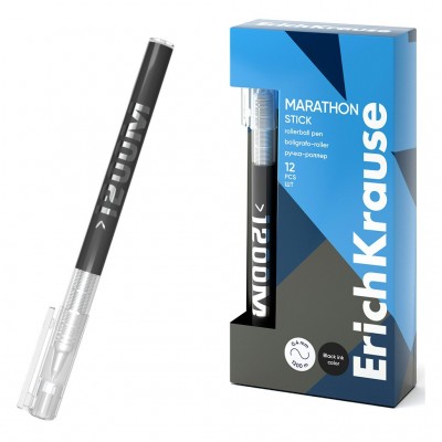 Ручка роллер Marathon Stick черная 0,5мм 62111 ErichKrause