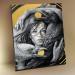Картина по номерам холст на подрамнике 40х50 Девушка и вороны с поталью 9 цветов BHR0574 Молли