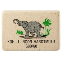 Ластик каучук Elephant 31х21х8мм 0300060025KDRU Koh-I-Noor 300/60 230440