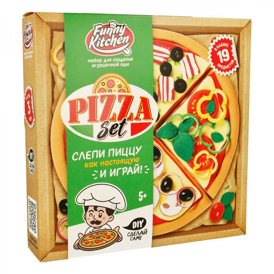 Набор для лепки Slime Лаборатория Funny Kitchen Pizza set SS500-40214  Волшебный мир купить оптом в Екатеринбурге от 492 руб. Люмна