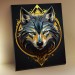 Картина по номерам холст на подрамнике 40х50 Портрет волка с поталью 16 цветов черный холст BHR0579 Молли