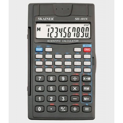 Калькулятор 10-разрядный 72х120х12мм черный, научный, 56 функций SH-101N Skainer SRP-135