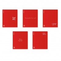 Тетрадь 48 листов А5+ 170х203 клетка, пластиковая обложка CoverProBook Words красная 60г/м2 61952 ErichKrause 5/100