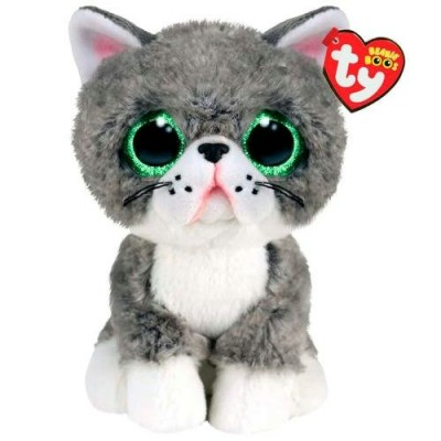 TY Игрушка  BeanieBoo`s Серый котик Fergus/мягкая, 15 см 36581 Китай