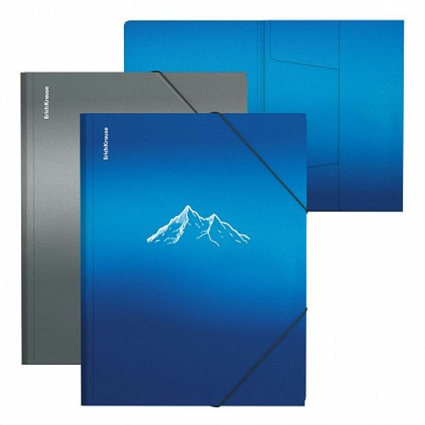 Папка на резинке А4 Ice Metallic Mountain ассорти, 600мкм 59795 ErichKrause 4/96