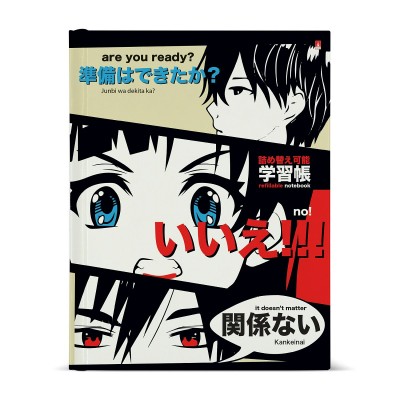 Тетрадь 80 листов А5 на кольцах, клетка MANGA ANIME глянцевая ламинация 60г/м2 7-80-081/03 Альт