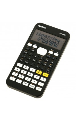 Калькулятор 10+2-разрядный 75,5х148х13 научный, 240 функций, черный, питание от батарейки SR-135N Eleven  365659
