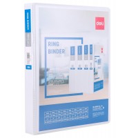 Папка 2 кольца А4 1300мкм белая 1405385 Deli  E5610N