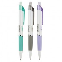 Карандаш механический 0,5мм с ластиком, грип-зона, цветной корпус ассорти  Deli  EU745