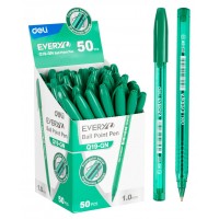 Ручка шариковая зеленая 0,1мм масляная основа, пулевидый наконечник 1905914 Deli  EQ19-GN