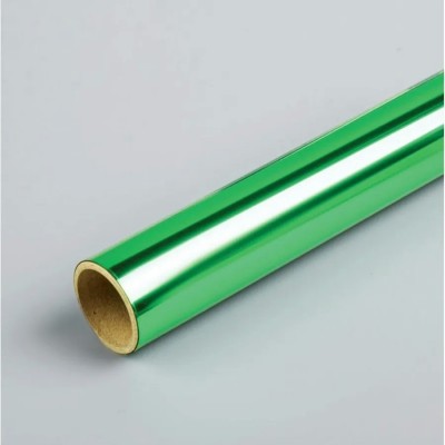 Пленка липкая самоклеящаяся 0,45х1м 30мкм Bopp светло-зеленая, алюминиевое напыление 8117308 deVente