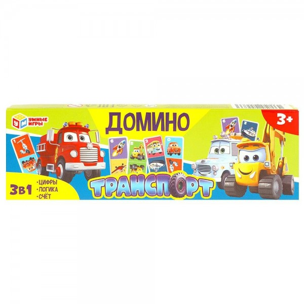 Умные игры Игра   Домино 3 в 1. Транспорт  Россия