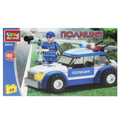ГородМастеров Игрушка 69  Конструктор. Полиция/69 дет 30019-KK Китай