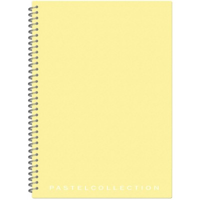 Тетрадь 80 листов А4 клетка, гребень, пластиковая обложка Pastel Collection Yellow 60г/м2 3404 Полином