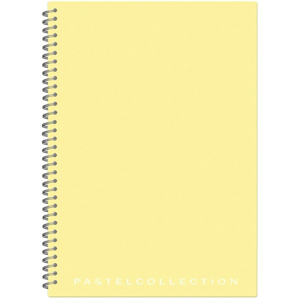 Тетрадь 80 листов А4 клетка, гребень, пластиковая обложка Pastel Collection Yellow 60г/м2 3404 Полином