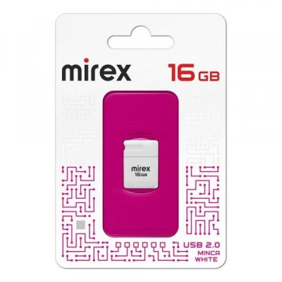 Флэш-карта 16GB Minca white ecopack 13600-FMUMIW16 Mirex